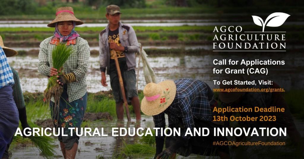 AGCO Agriculture Foundation 2023 Grant (Funding Available)